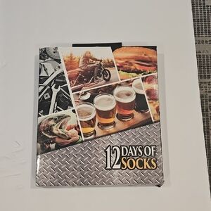 Men's 12 Days of Socks Gift Set New In Box. Masculine Themes.  Great Gift.
